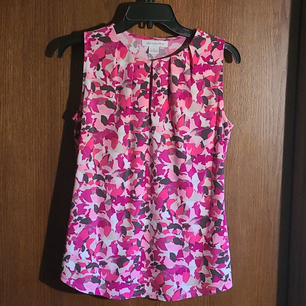 Floral knit tank top